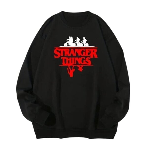 NWT - Stranger Things Sweater 2XL - Black - 100% polyester - Men/Women - Picture 1 of 11